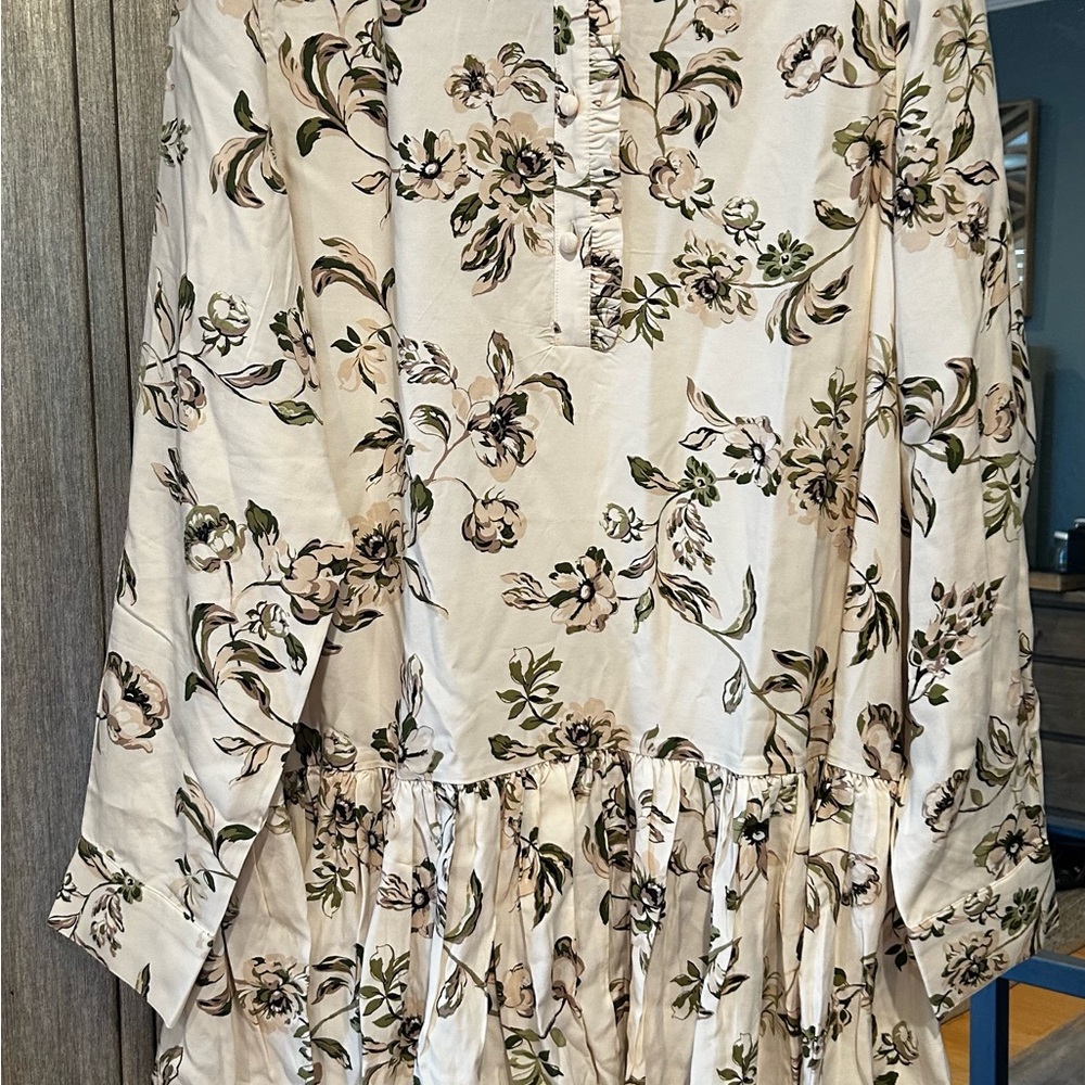 Kate Spade GATHERED FLOUNCE
SHIRTDRESS Color: Parchment XL NWT - Picture 9 of 12